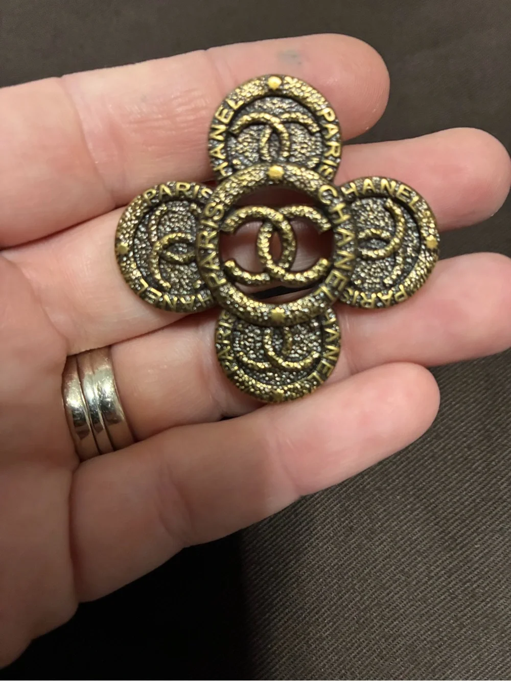 Antique Gold Floral Brooch